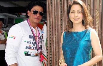 Shah Rukh Khan denies tiff with Juhi Chawla